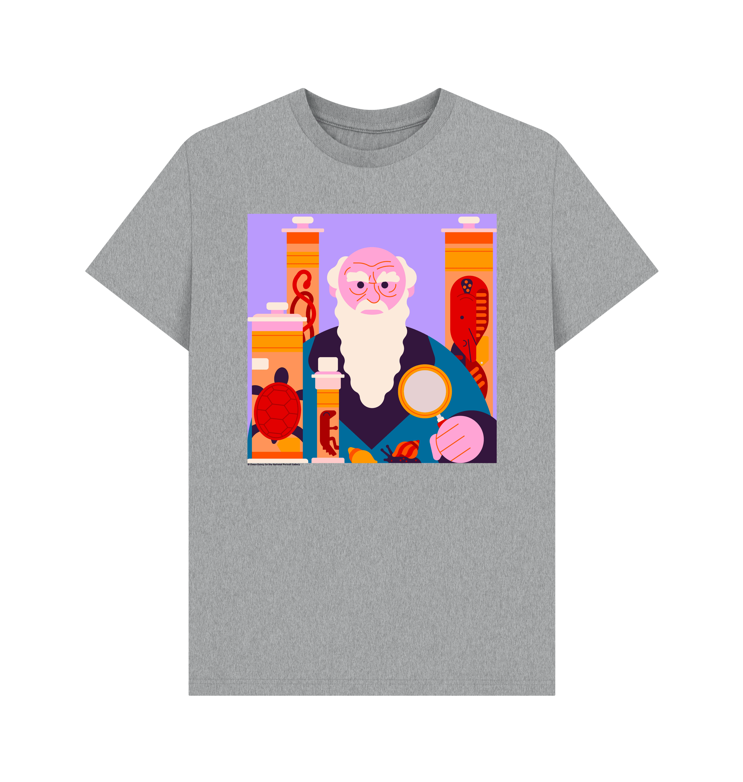 Athletic grey printed t shirt front