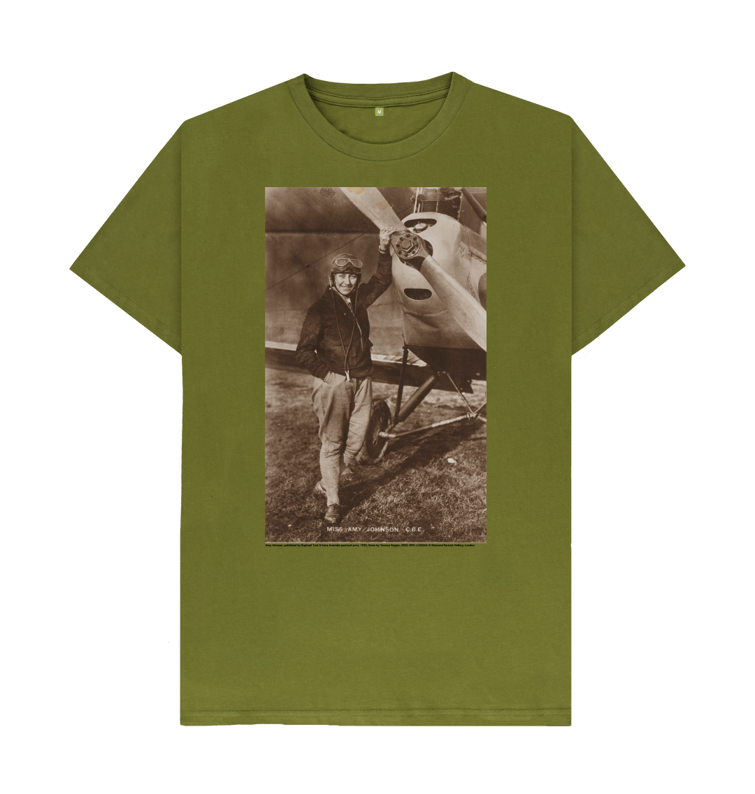 Moss green printed t shirt front