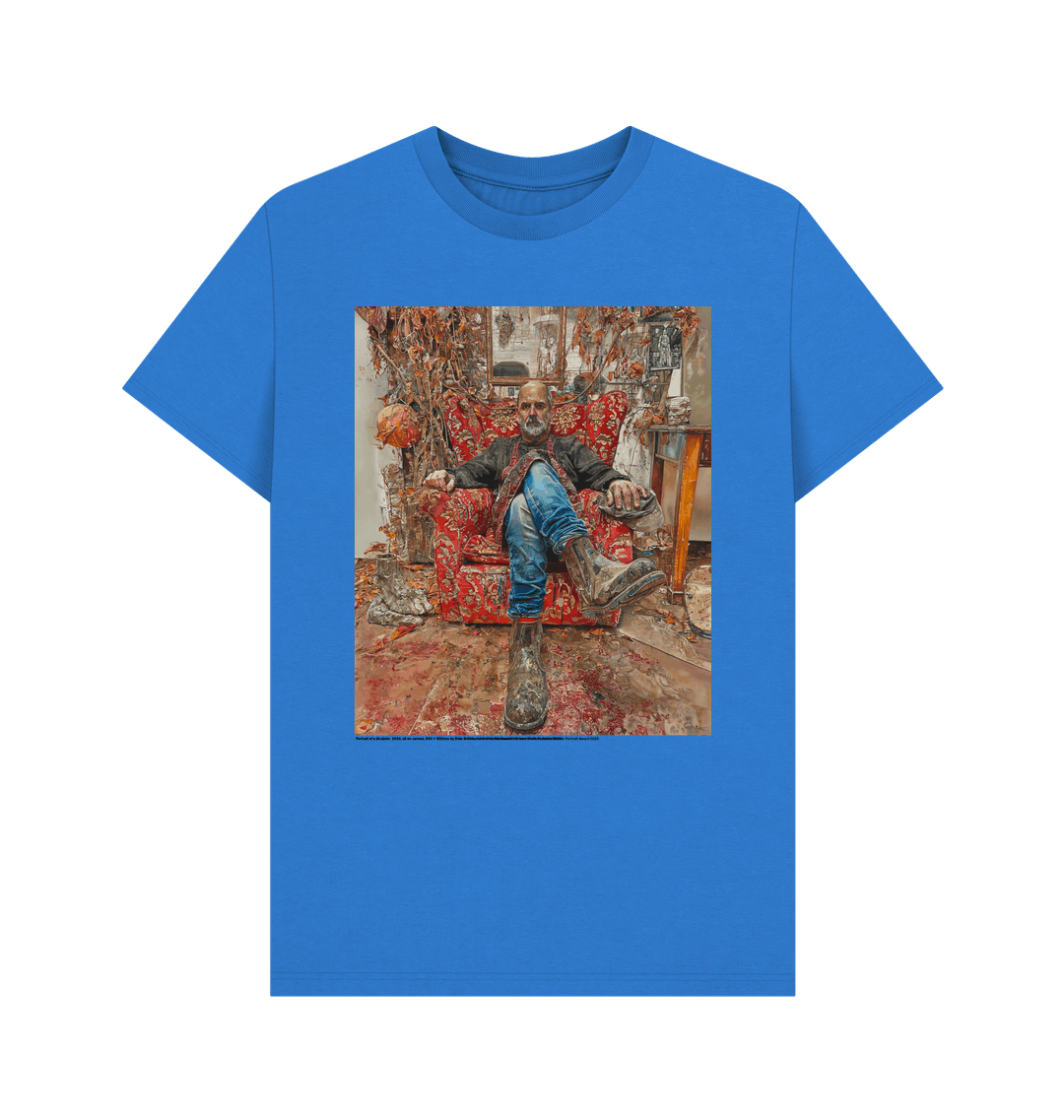 Bright blue printed t shirt