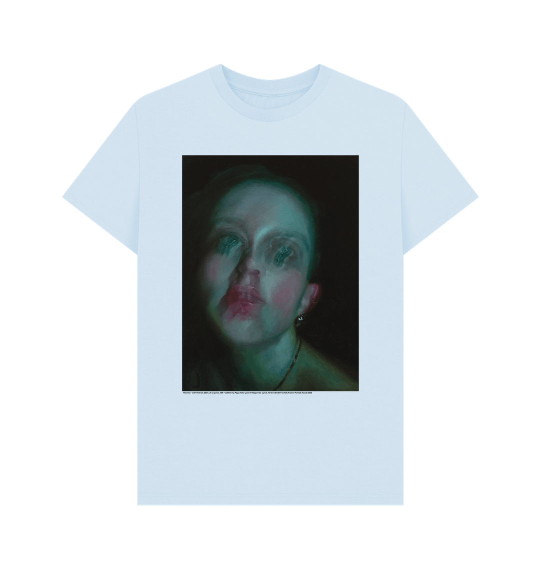 Sky blue printed t shirt