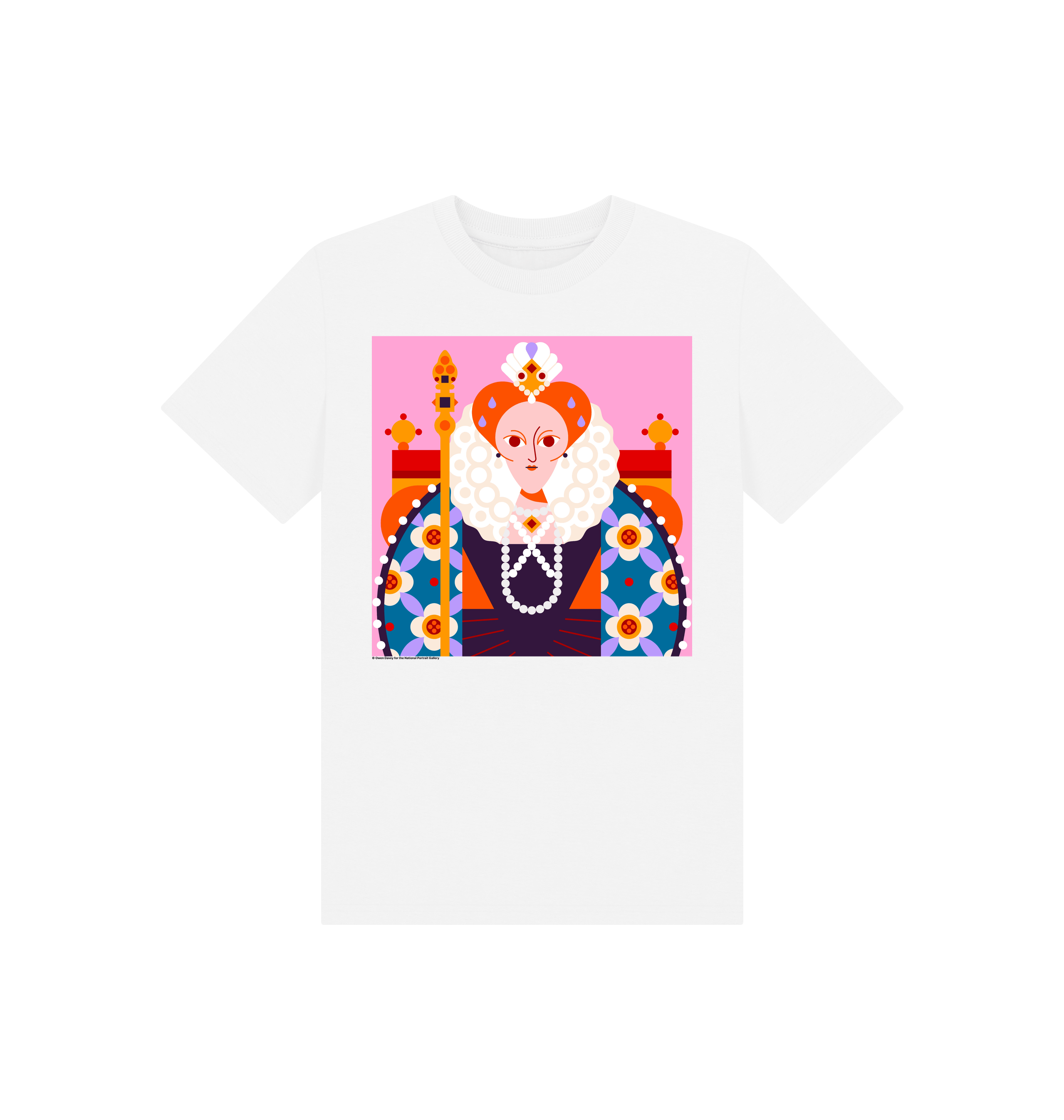 White printed kids t shirt front