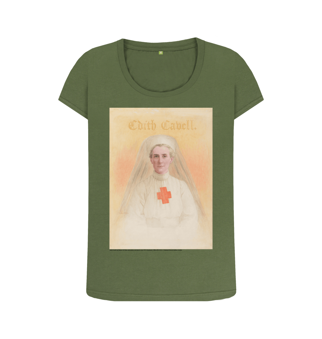 Khaki printed t shirt front