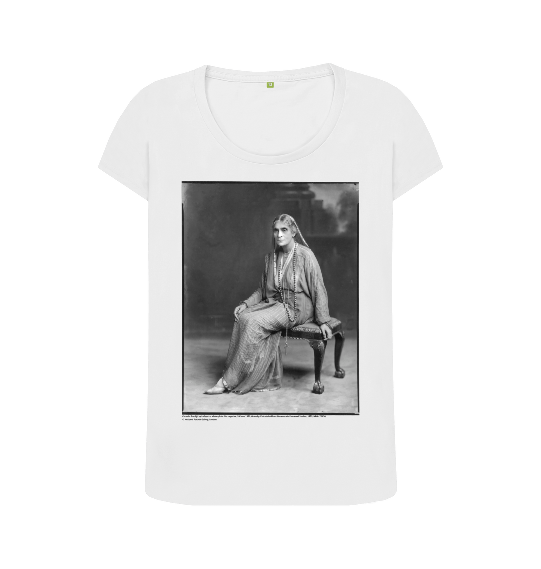 White printed t shirt front