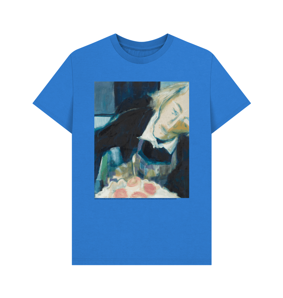 Bright blue printed t shirt