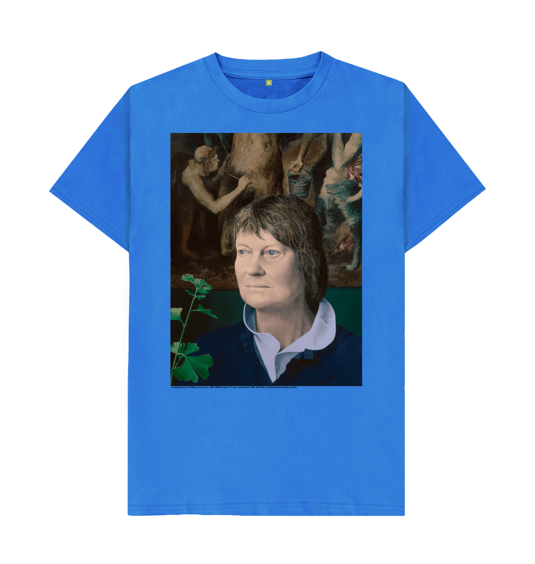Bright blue printed t shirt front