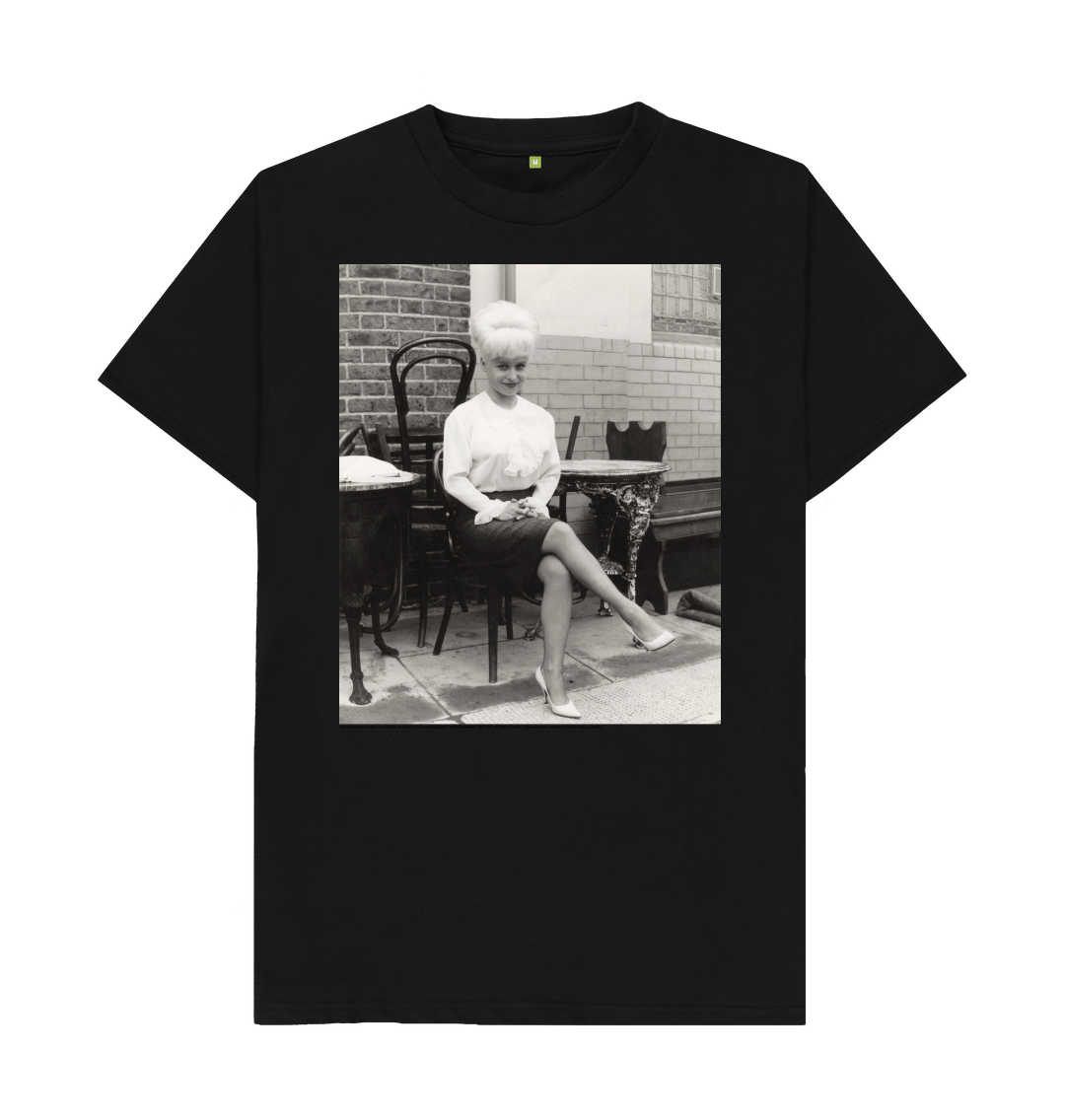 Black printed t shirt front
