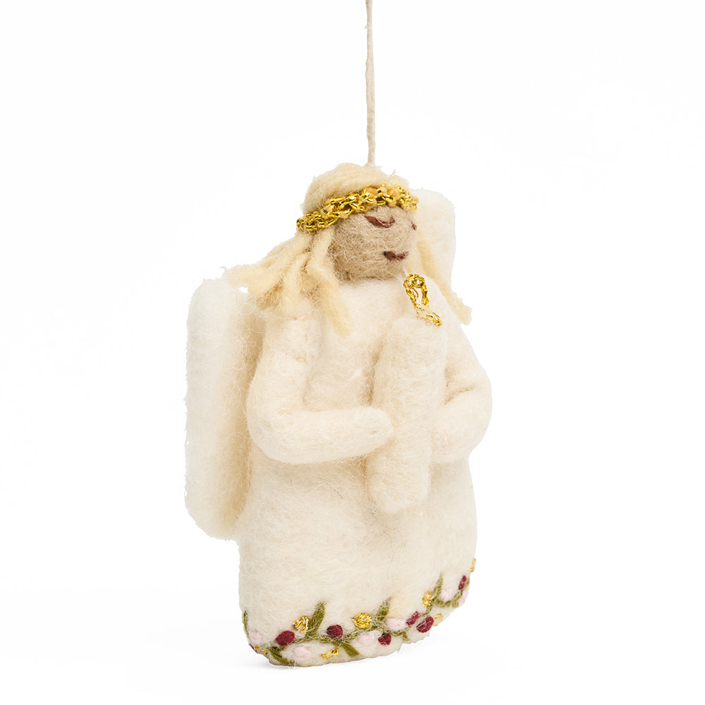 Angel felt decoration side