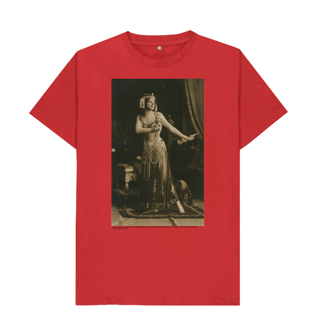 Red printed t shirt front