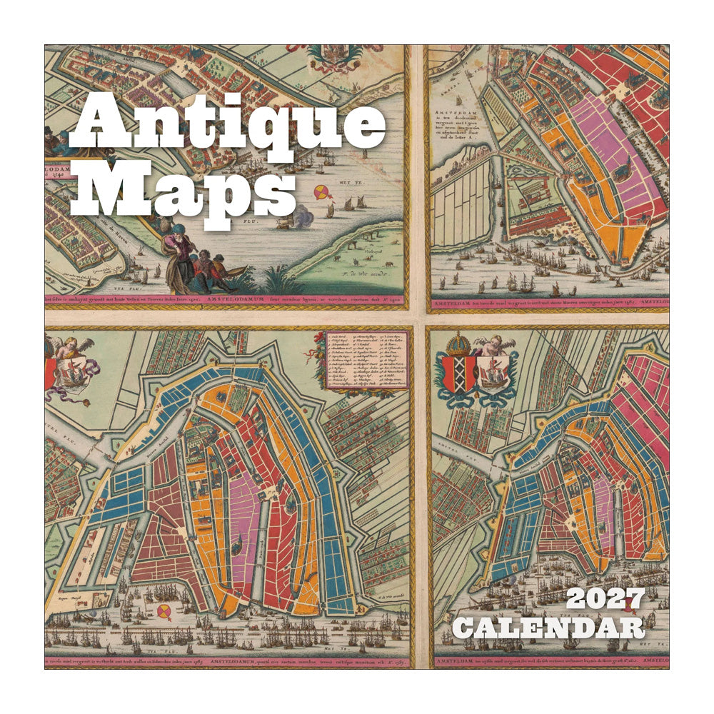 Antique maps wall calendar 2027 front