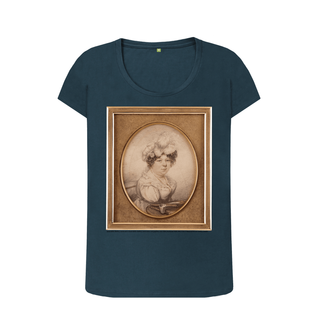 Denim blue printed t shirt front