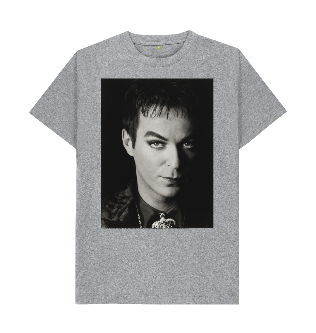 Athletic grey printed t shirt front