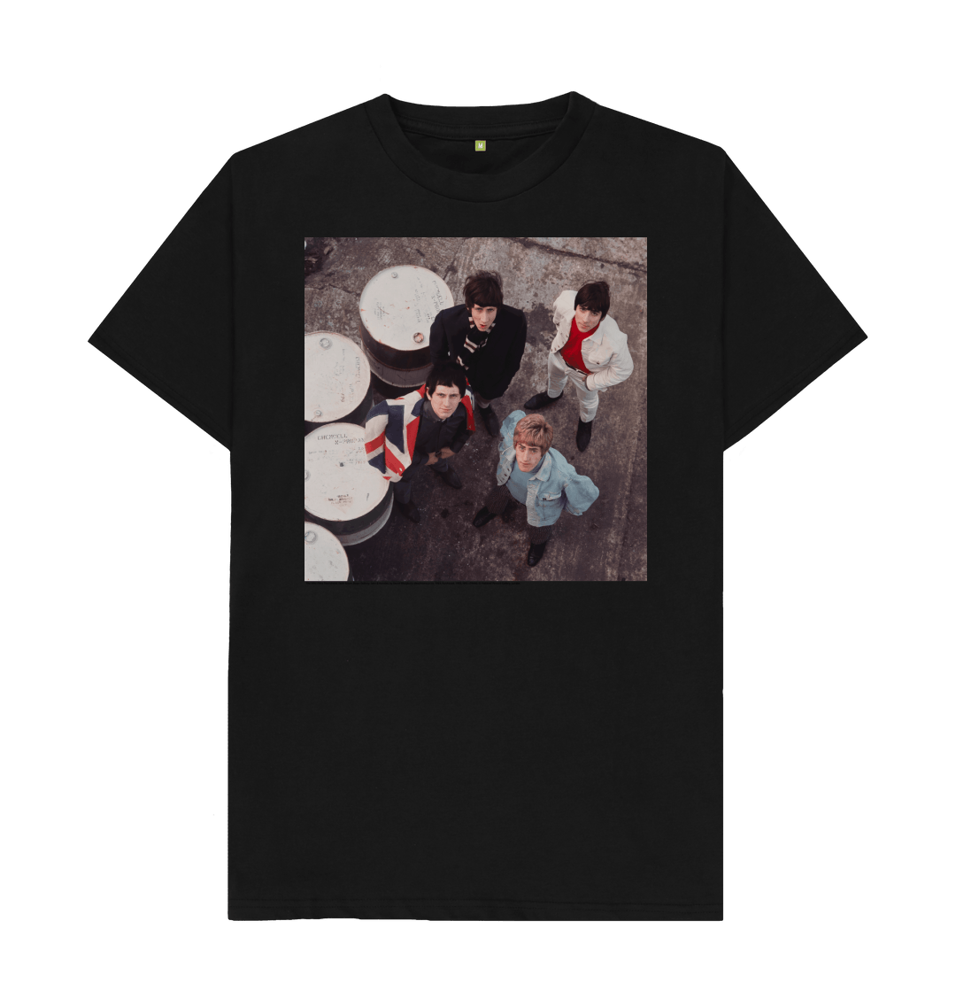 Black printed t shirt front