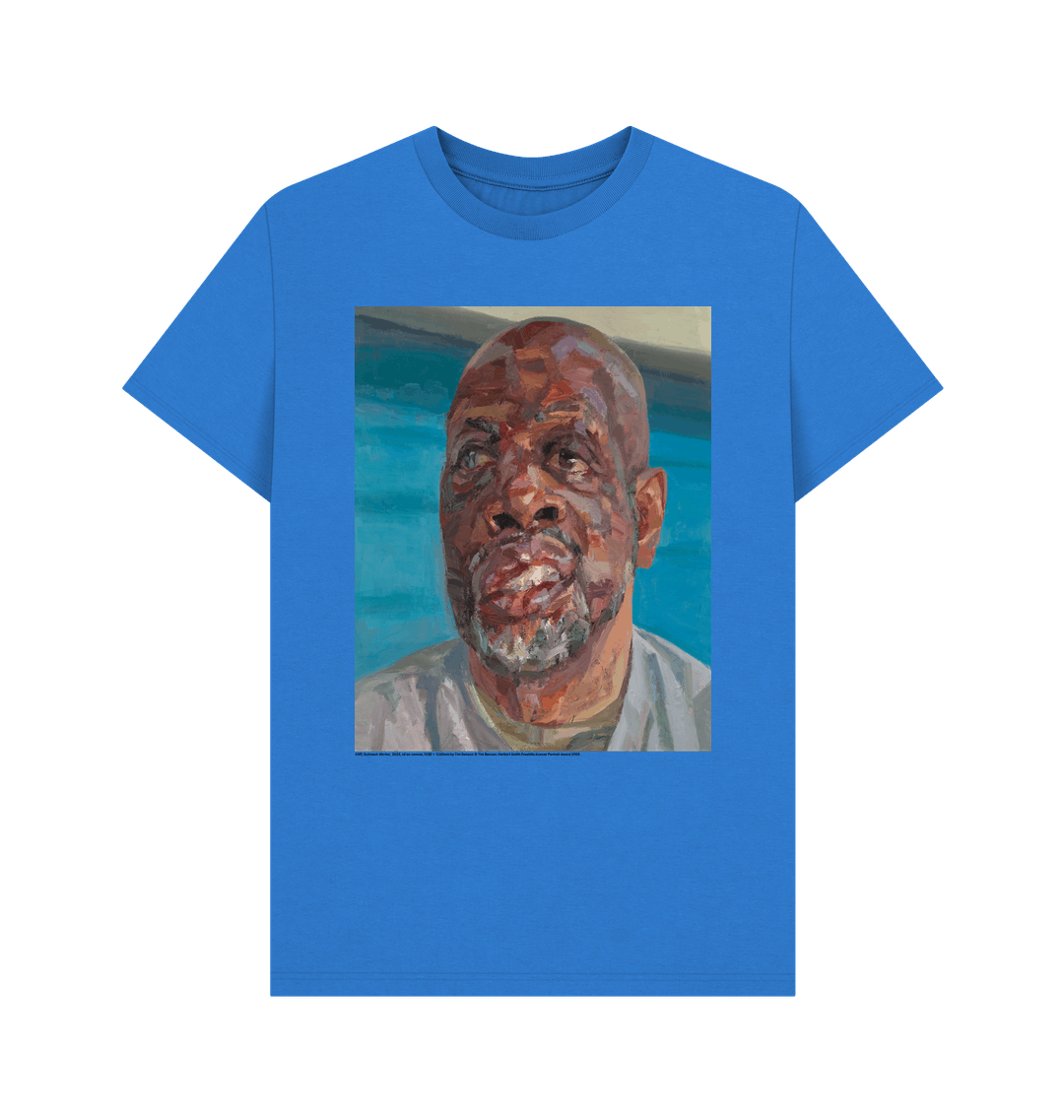 Bright blue printed t shirt