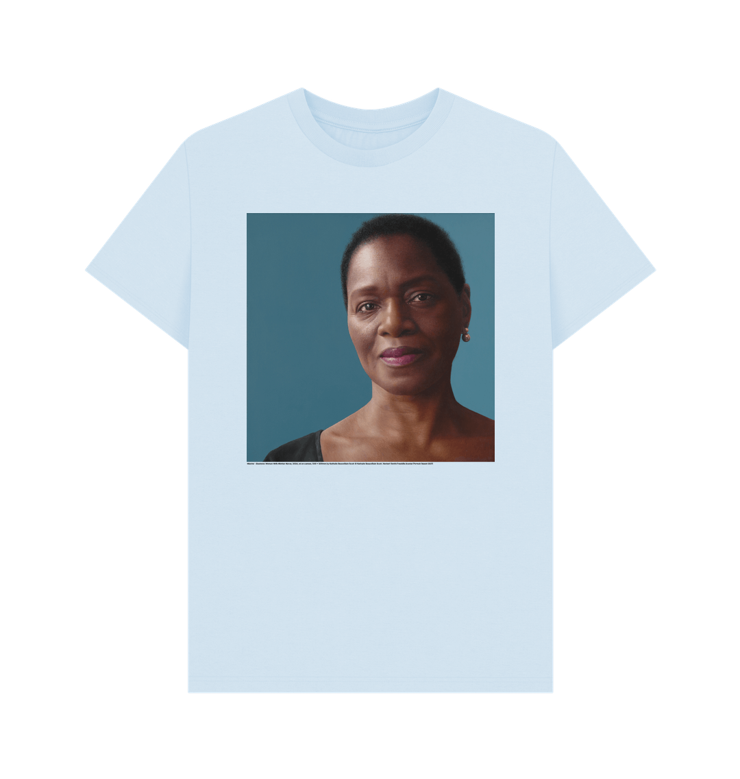 Sky blue printed t shirt