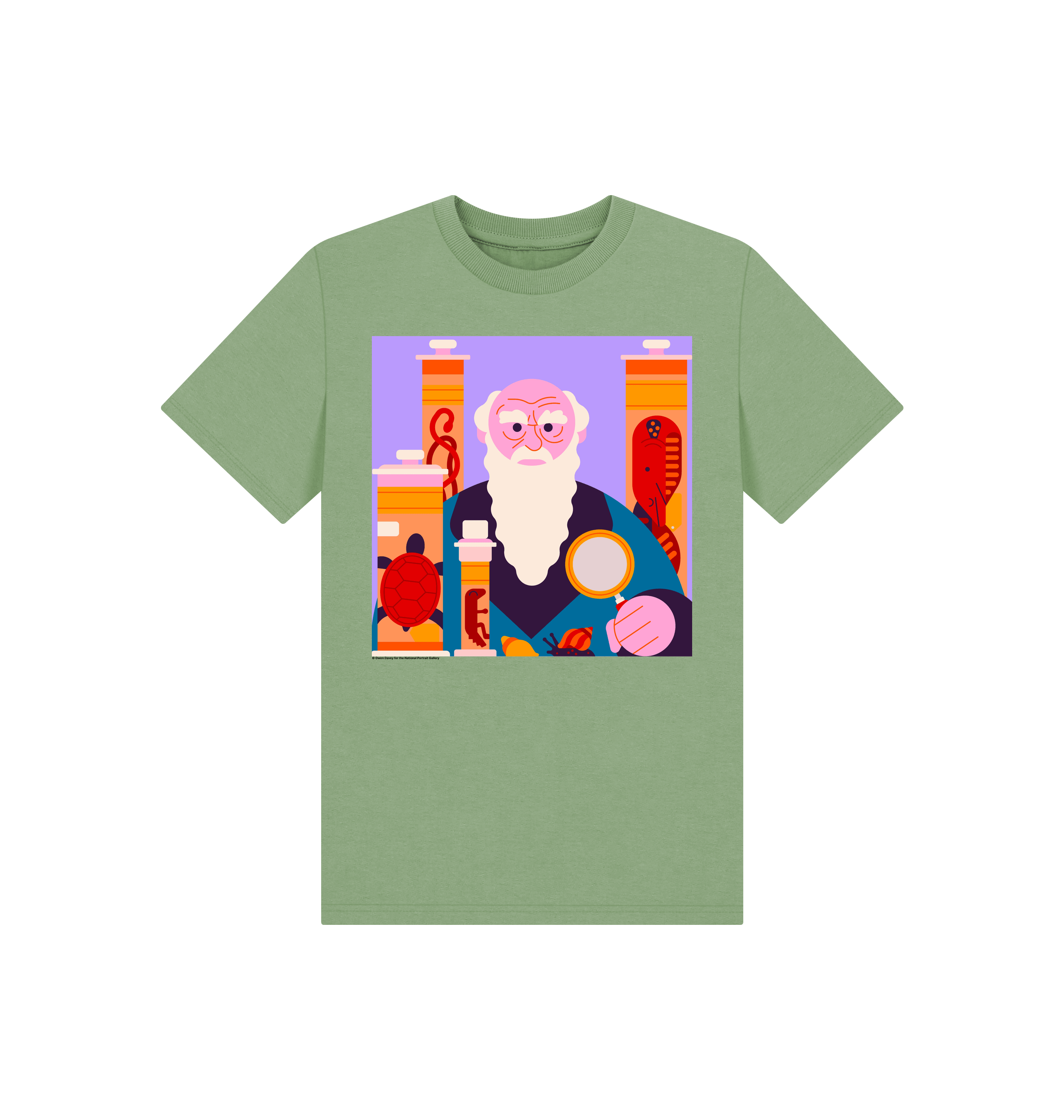 Sage printed kids t shirt front