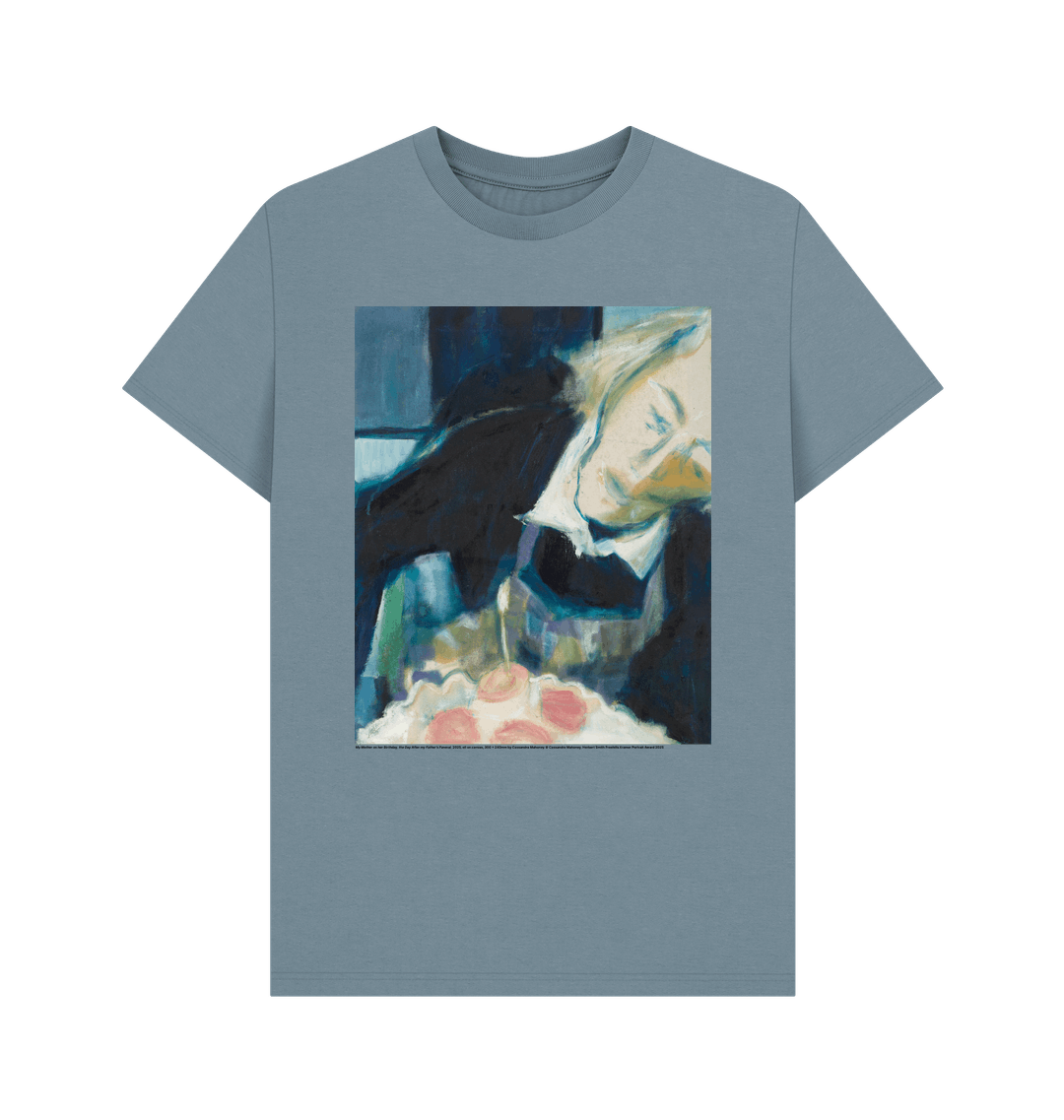 Stone blue printed t shirt