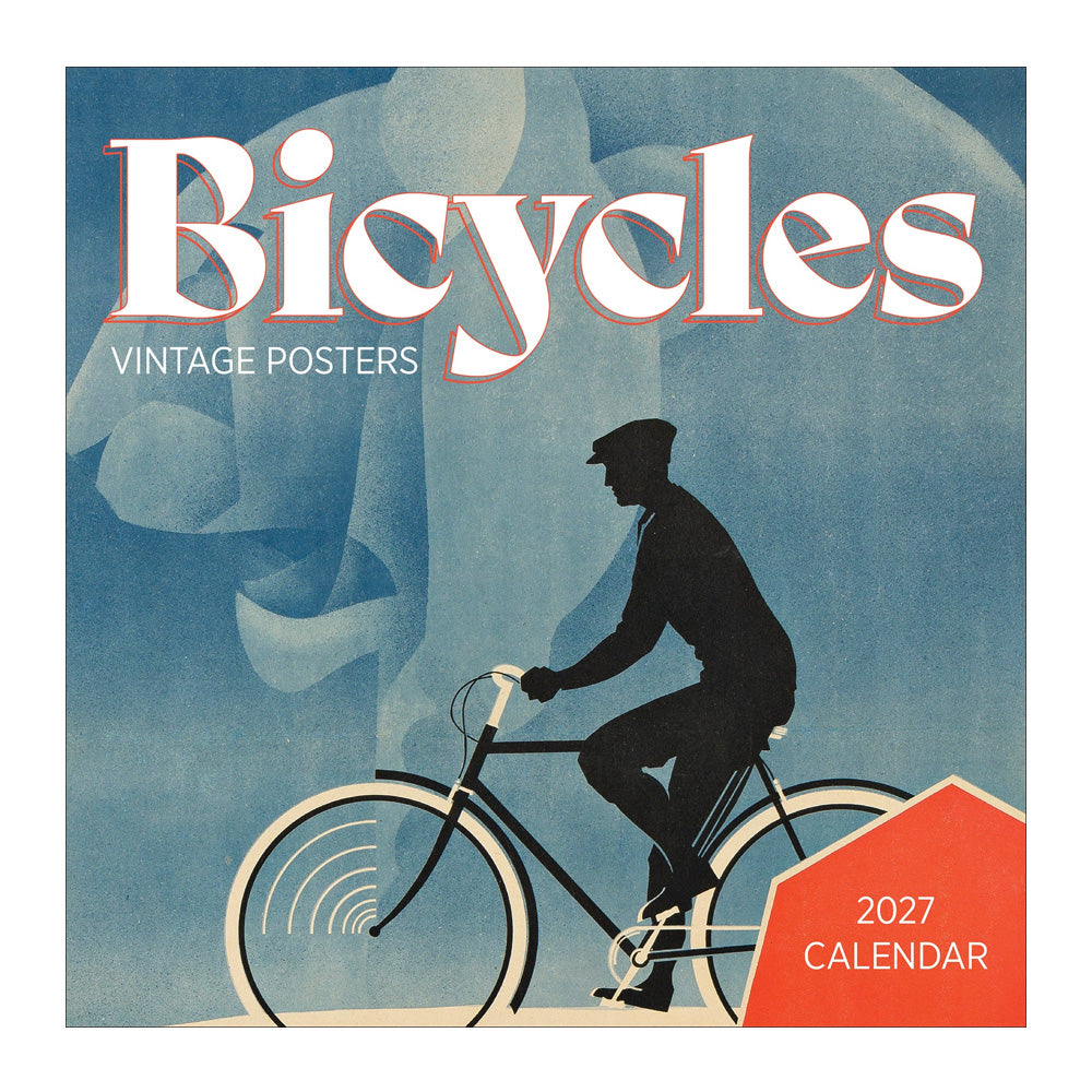 Bicycles vintage posters wall calendar 2027 front