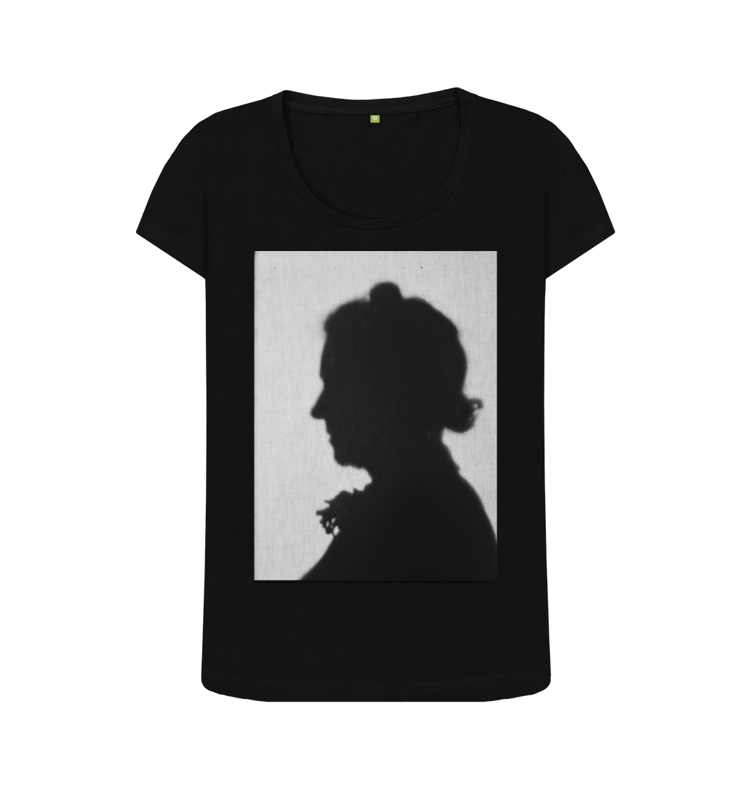 Black printed t shirt front