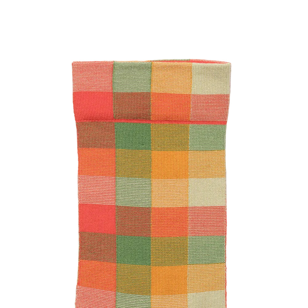 Bright checked socks detail