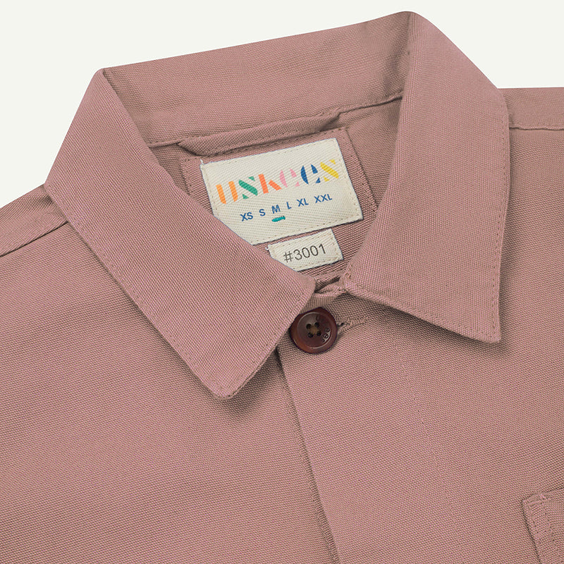 Buttoned overshirt dusty pink detail