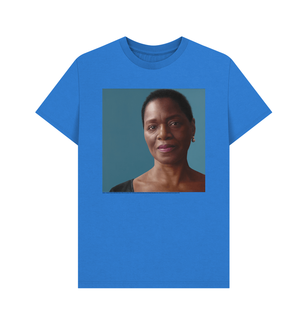 Bright blue printed t shirt