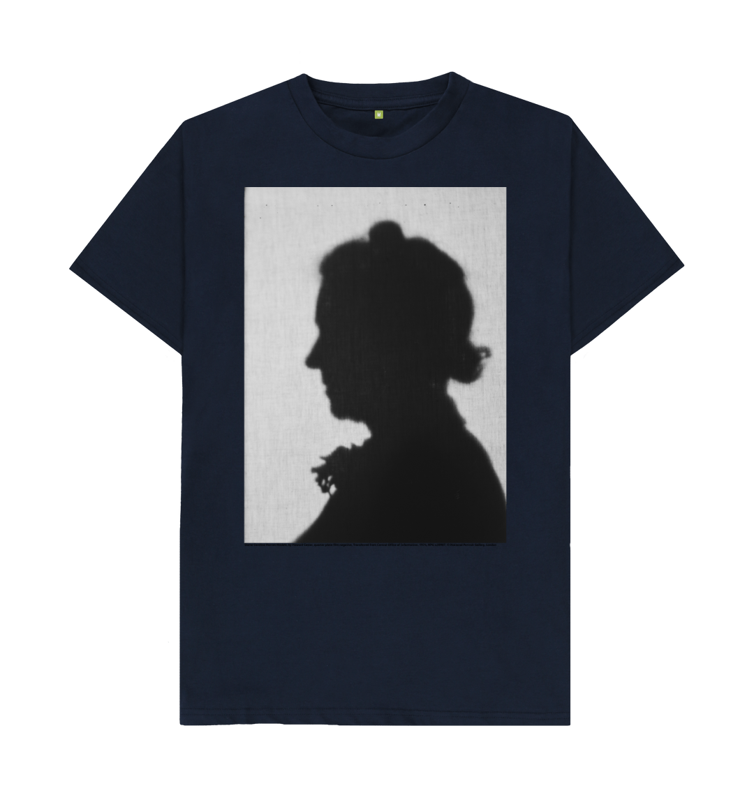 Navy blue printed t shirt front