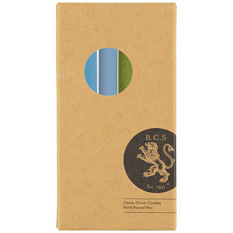 Candles rainbow cool blue green box