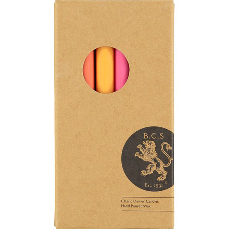 Candles rainbow warm red pink box