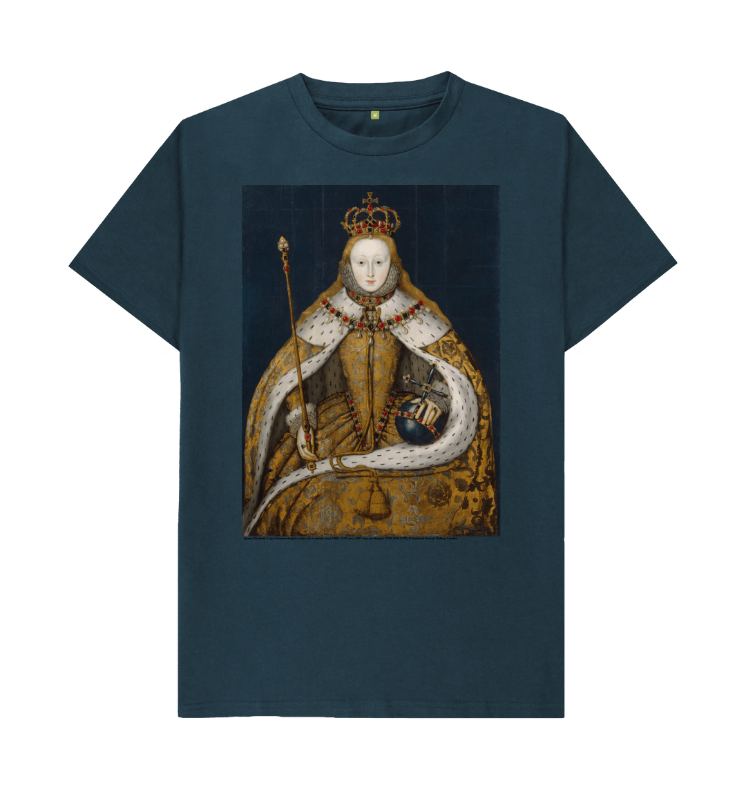 Denim blue printed t shirt front
