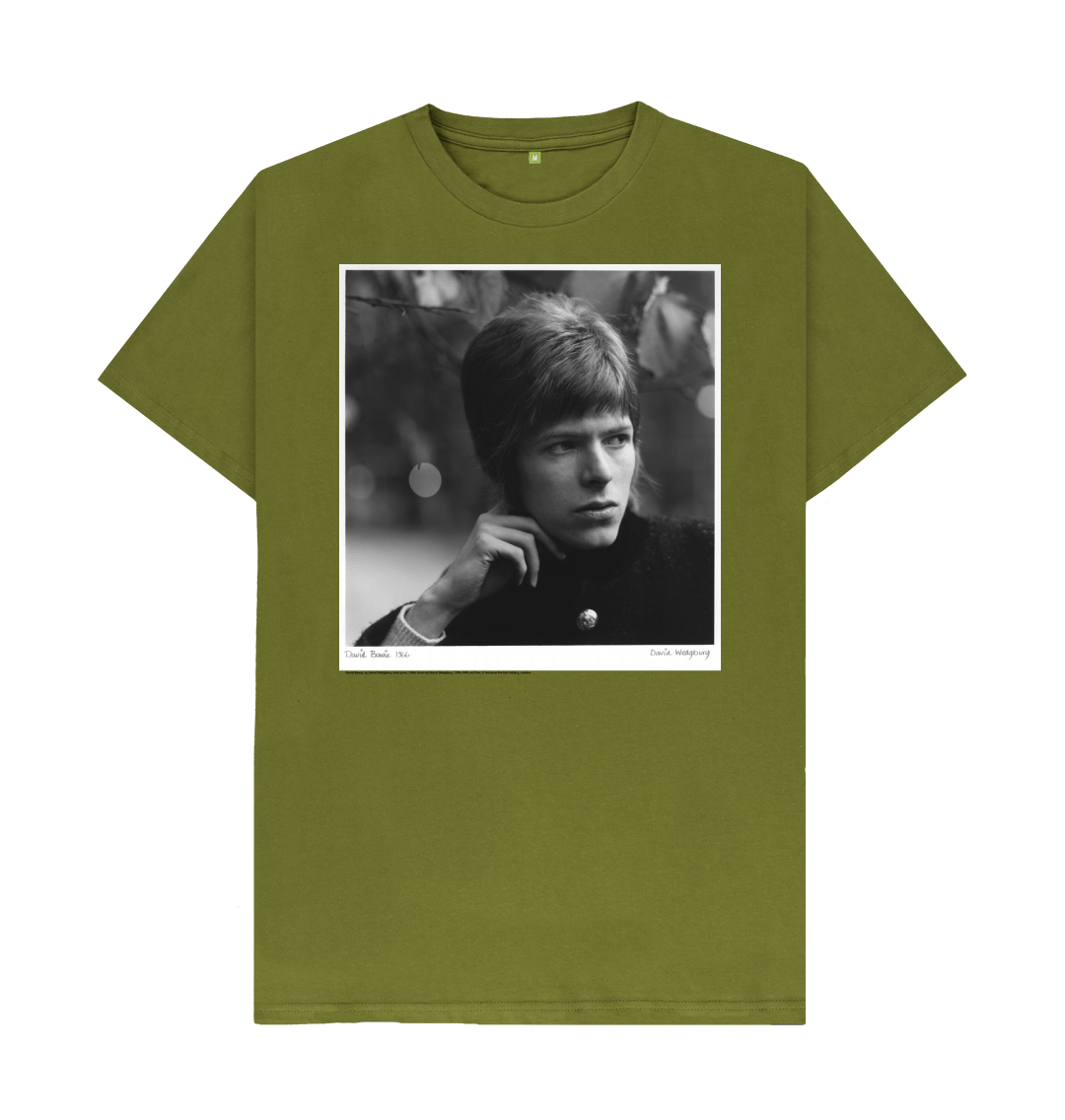 Moss green printed t shirt front