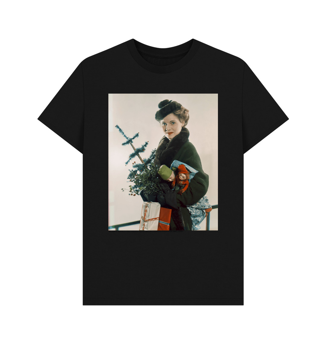 Black ann todd by yevonde unisex crew neck t shirt
