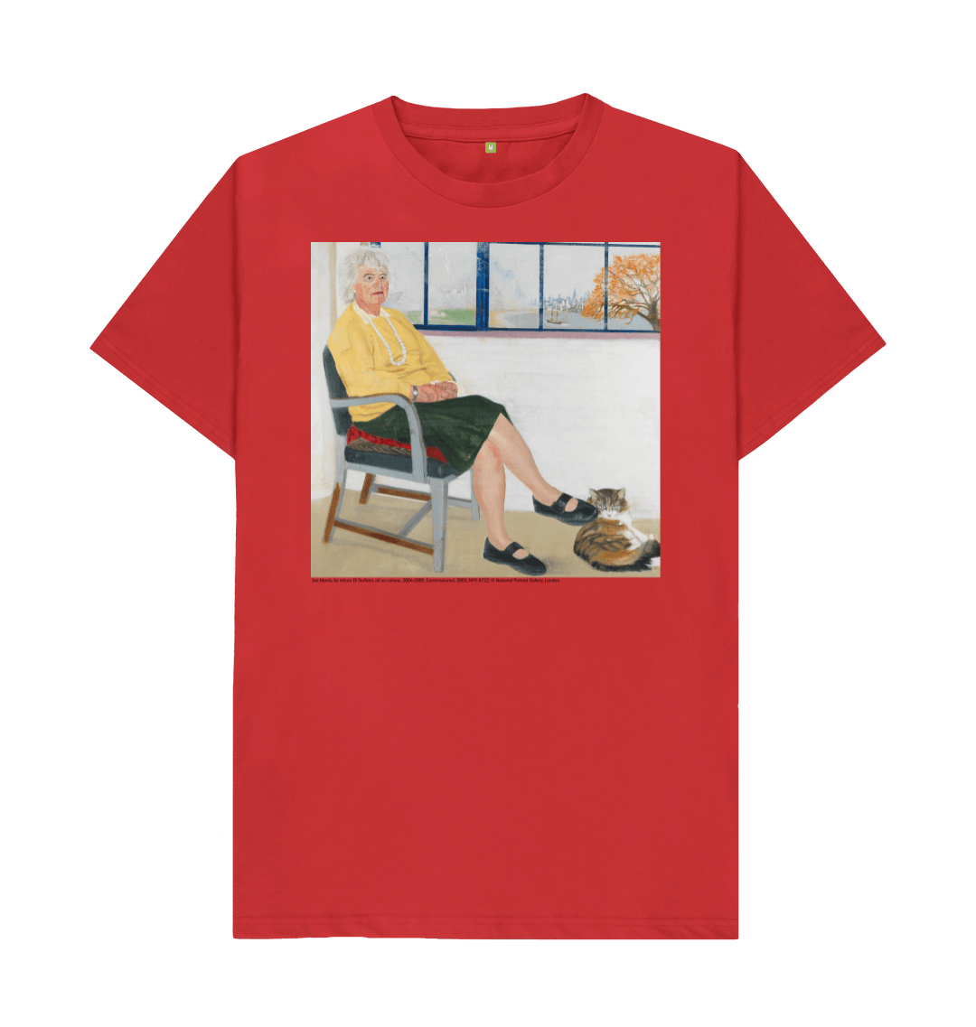 Red printed t shirt front