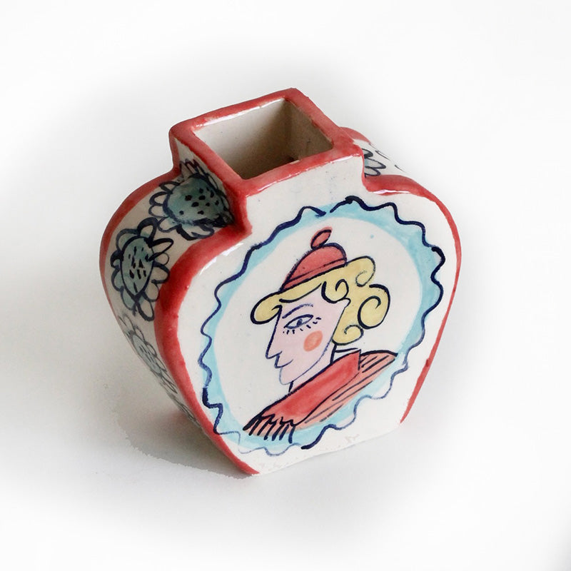 Ceramic portrait vase
