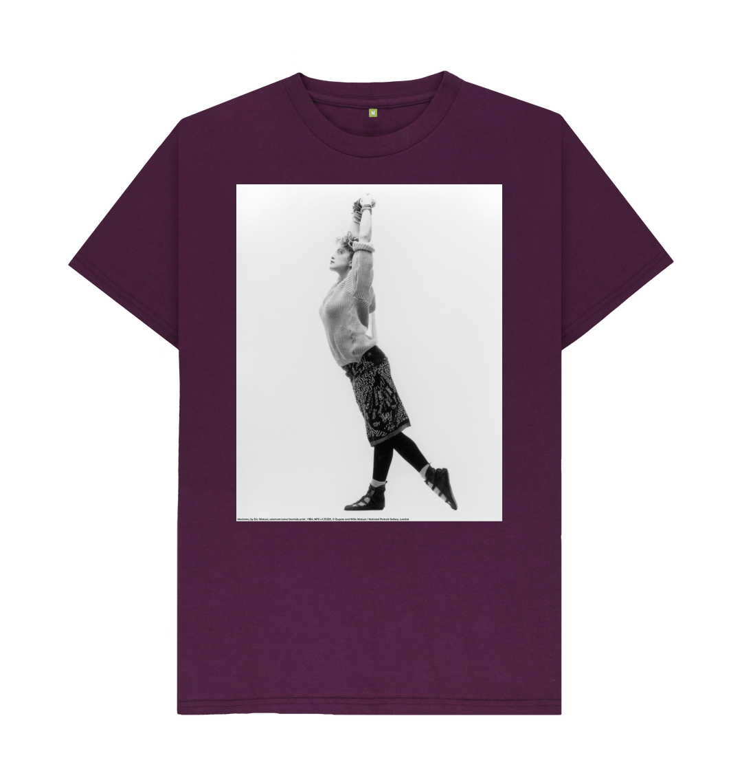 Purple printed t shirt front