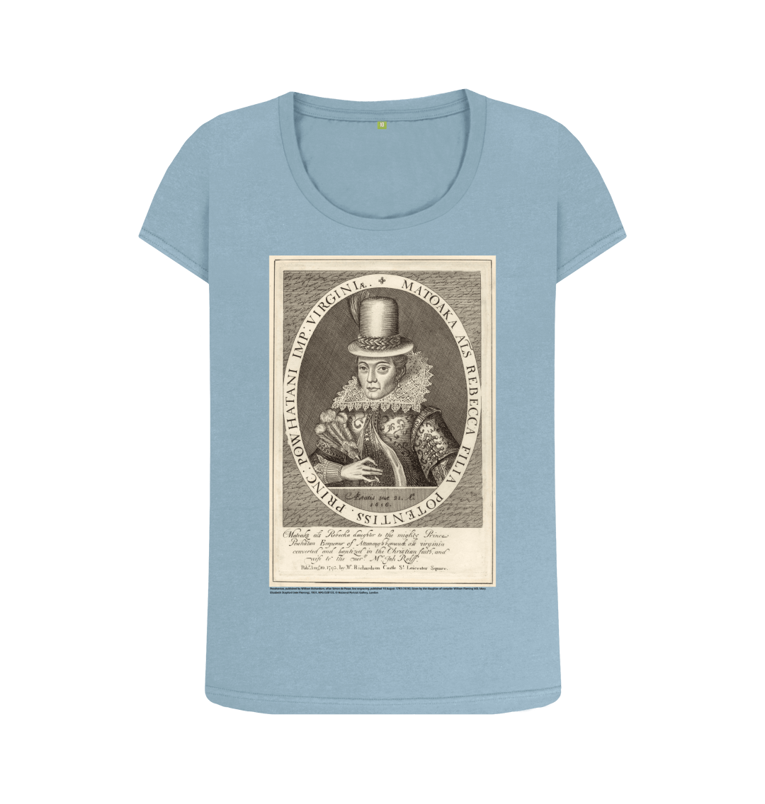 Stone blue printed t shirt front
