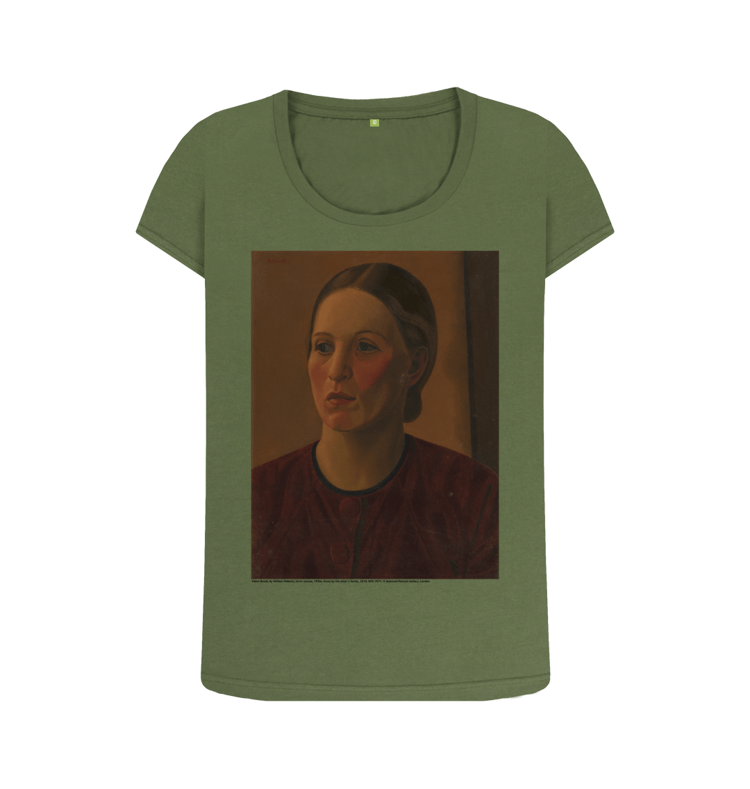 Khaki printed t shirt front