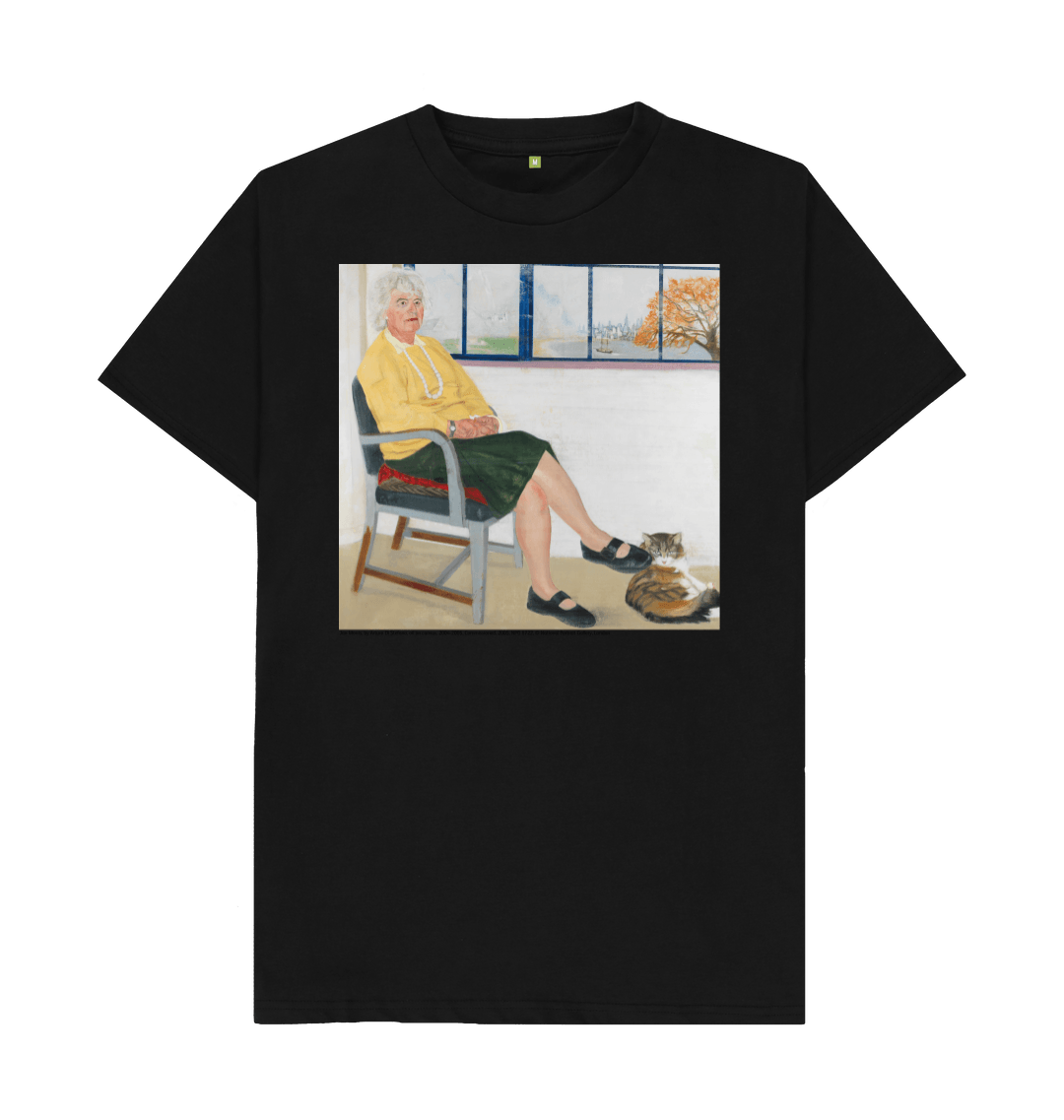 Black printed t shirt front