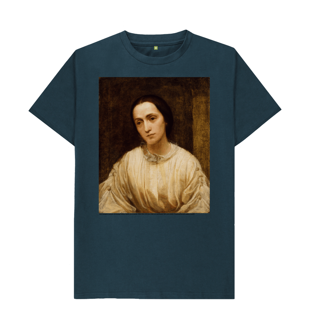 Denim blue printed t shirt front