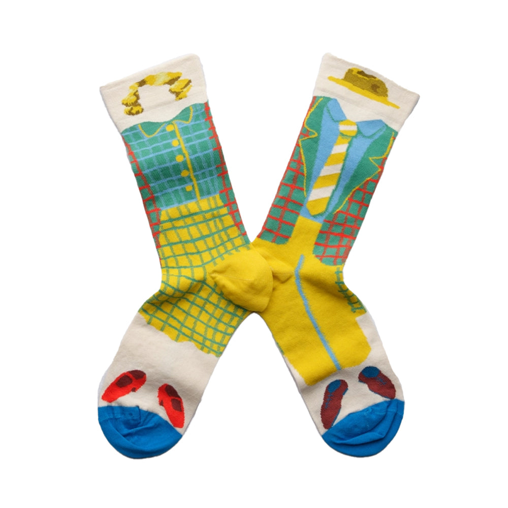 Costume suit socks natural