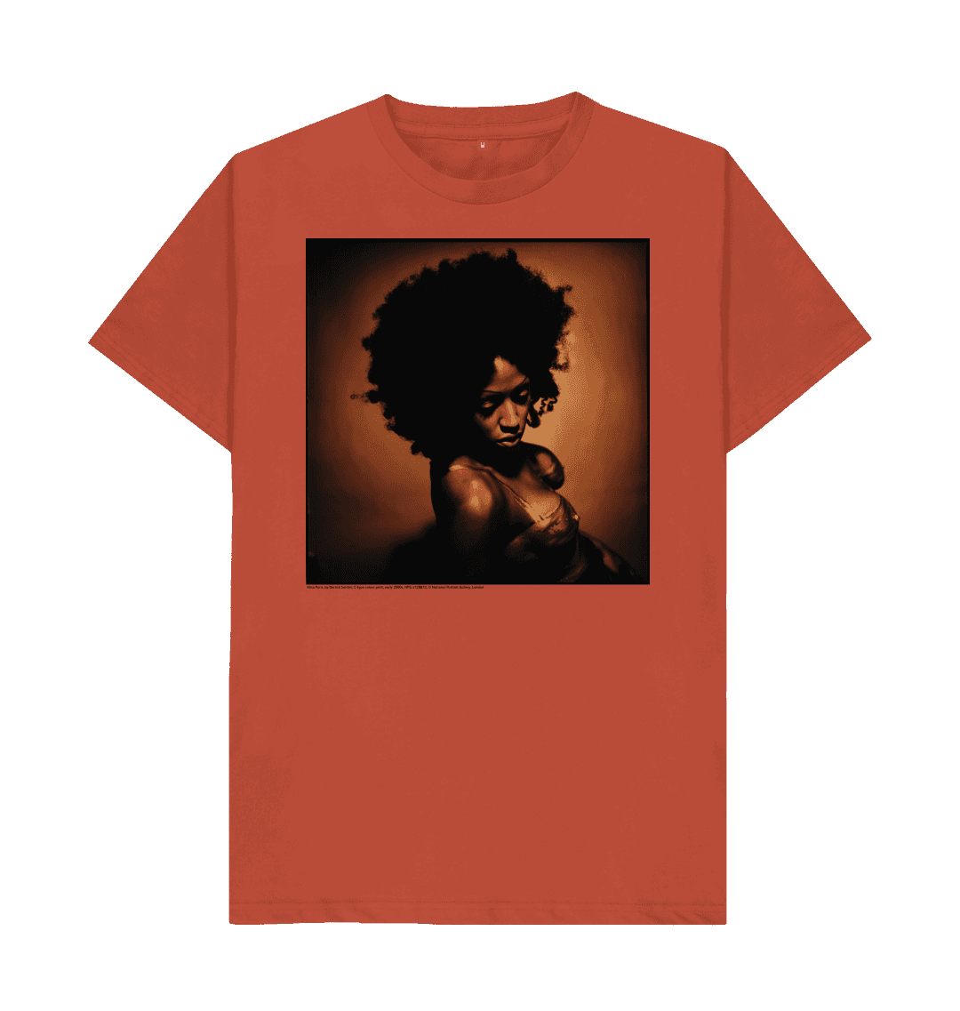 Rust printed t shirt front