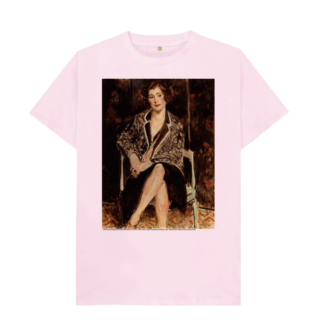 Pink printed t shirt front