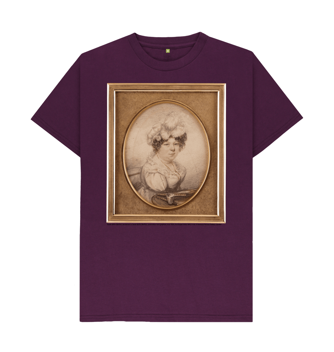 Purple printed t shirt front