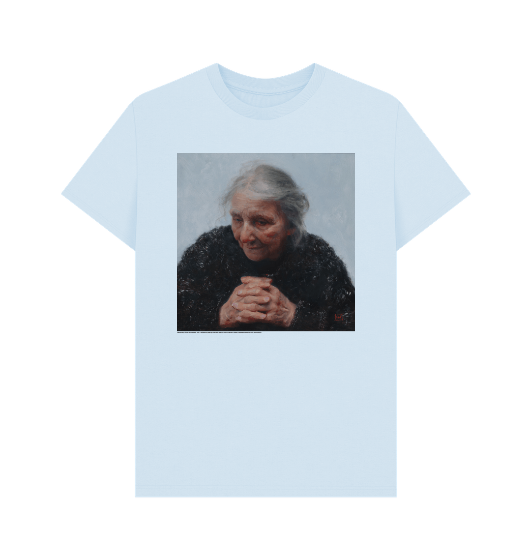 Sky blue printed t shirt