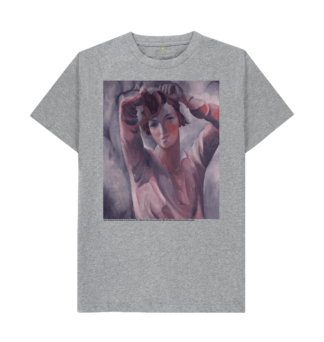 Athletic grey printed t shirt front