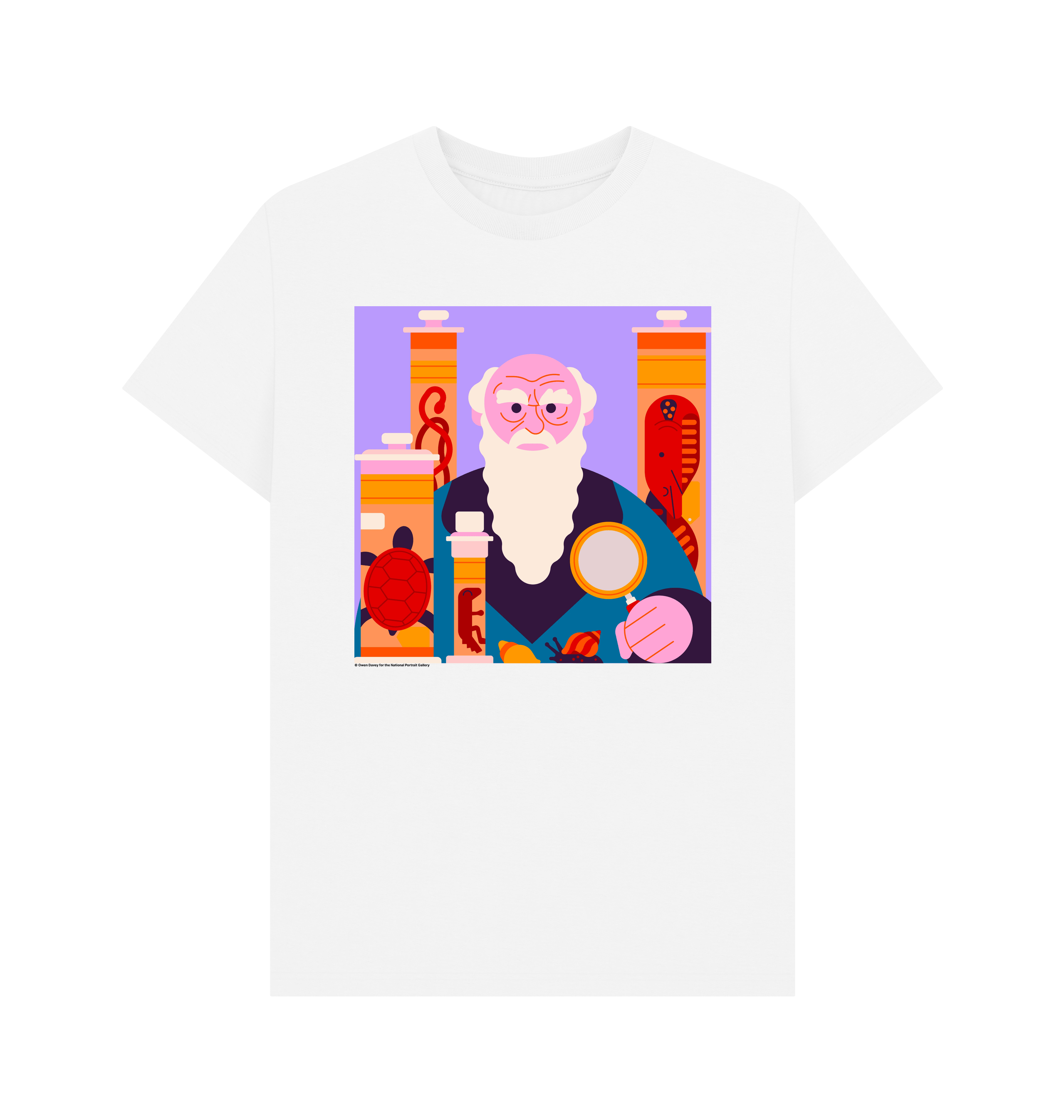 White printed t shirt front