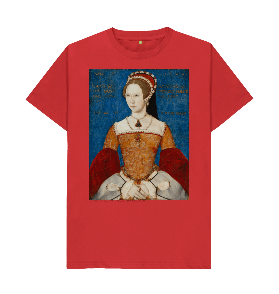 Red printed t shirt front