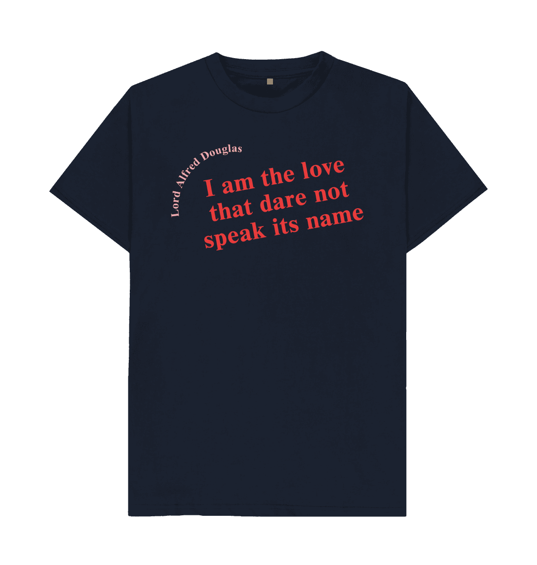 Navy blue printed t shirt front