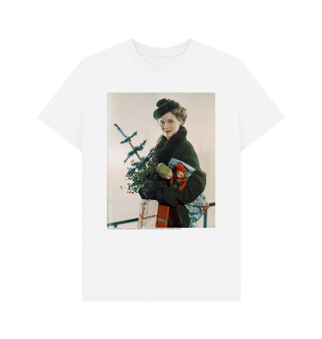 White ann todd by yevonde unisex crew neck t shirt
