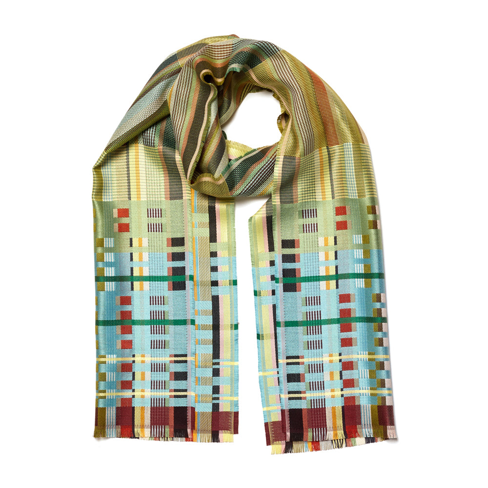 Edwin silk scarf sage