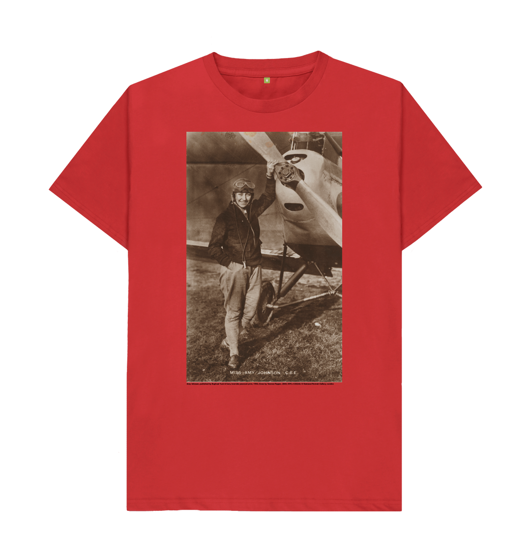 Red printed t shirt front